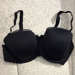 Chantelle Elegant Black Lace Trim Bra 38DD